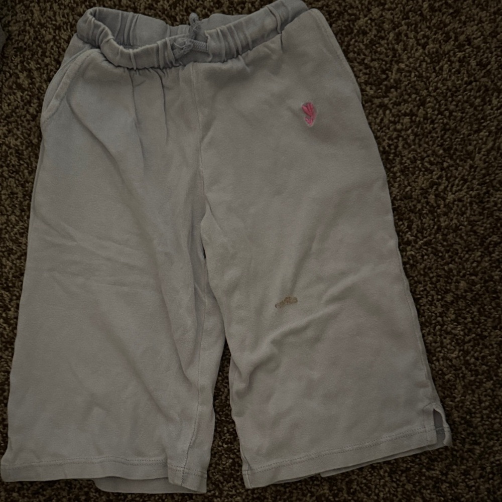 Zara Kids Gray Joggers with Pink Detail